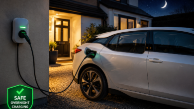 charging electric car overnight UK