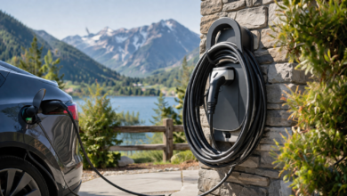 EV charging cable storage ideas