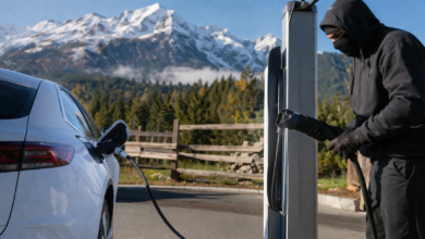 EV charging cable theft prevention
