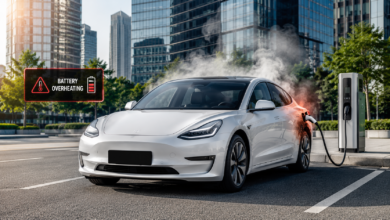 EV battery overheating symptoms