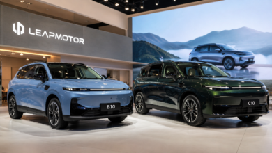 Leapmotor Indonesia Launch 2026 featuring the locally assembled Leapmotor B10 and C10 electric SUVs at GIIAS 2026 showroom.