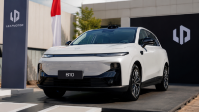 Leapmotor B10 electric SUV at the Indonesia launch event showcasing its modern design and local production announcement
