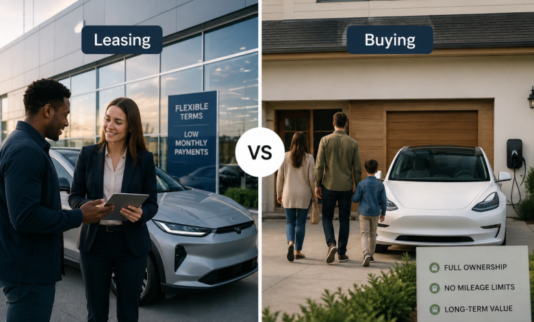 EV lease vs buy UK