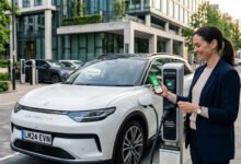 Leapmotor C10 charging at a public EV charging station representing the Leapmotor Battery Warranty